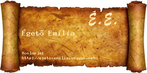 Égető Emília névjegykártya